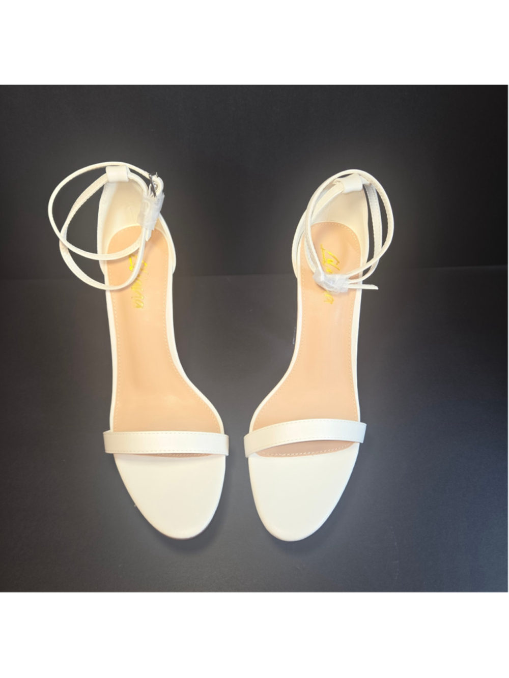 Lilians Women's White Heel Sandals Size 8.5